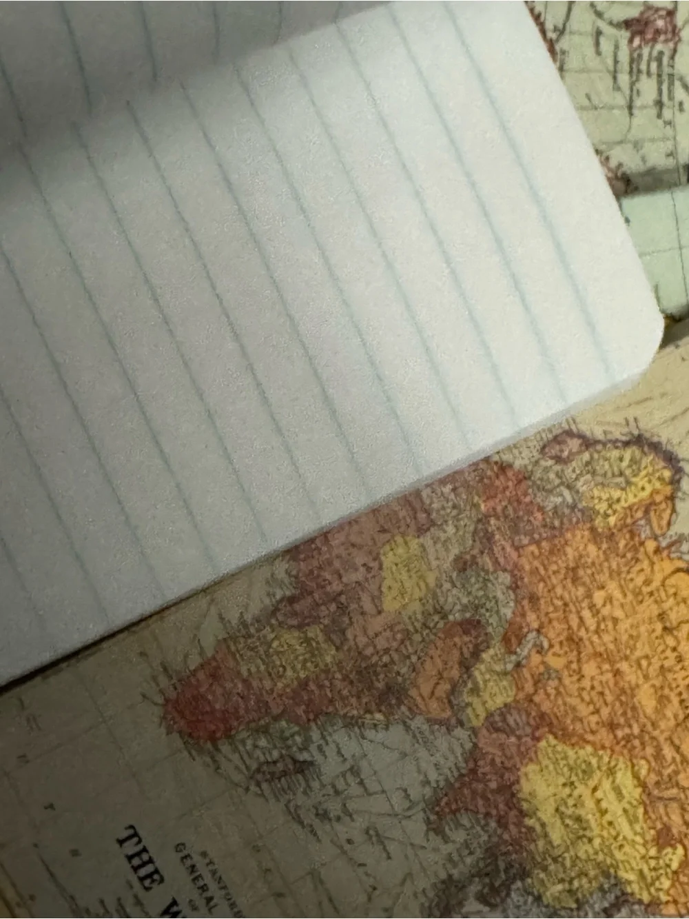 Pocket Vintage Map Cover Notebooks Red Marble Composition Notebook
